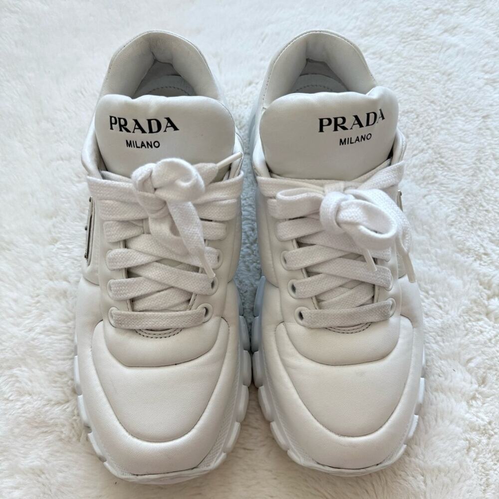 Prada women platform sneakers size 38.5 EU Authentic Retail 1350$